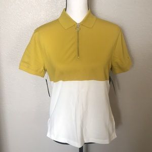 NWT Nike collared Golf shirt, zipper closure!